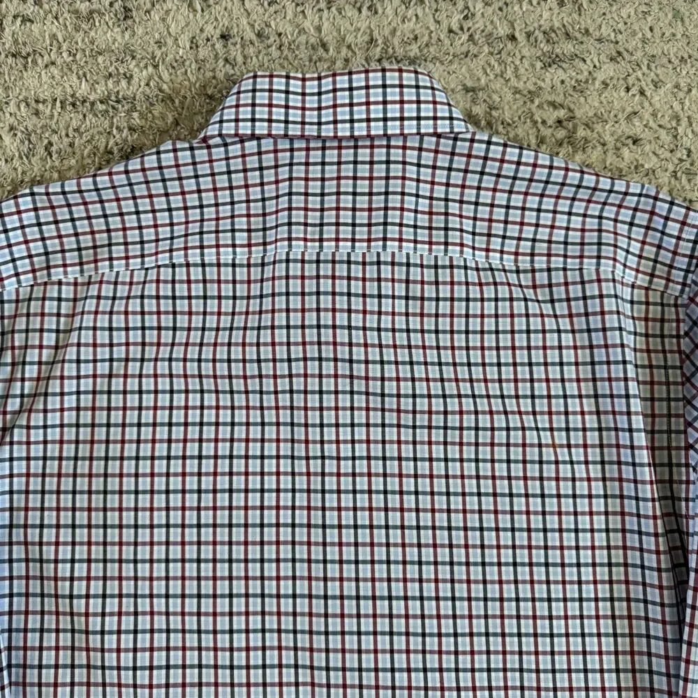 Banana Republic Grant Fit Men’s M 15-15.5 Plaid Check Cotton Long Sleeve Shirt